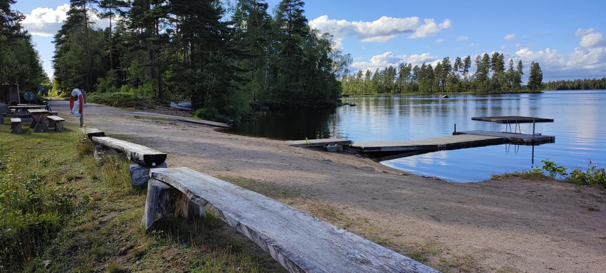 Boende I Malaskog, Near The Lake, Boat, Big Garden Ryssby Bagian luar foto
